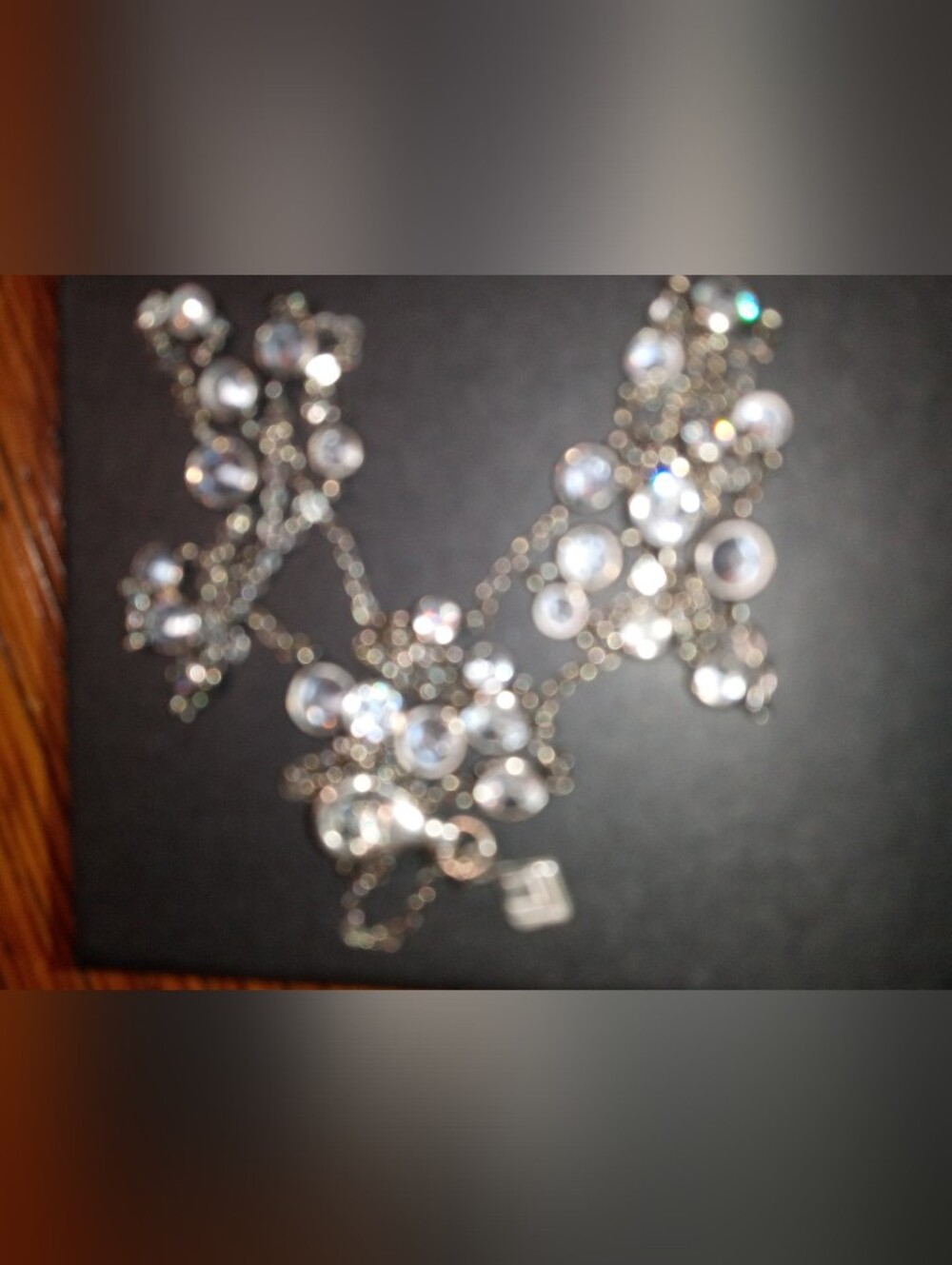 Silpada Crystal Drop Statement Necklace - Sterling Silver